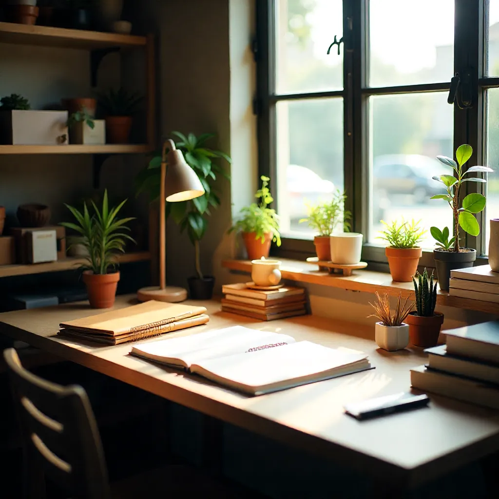 Maintained workspace objects showing patina