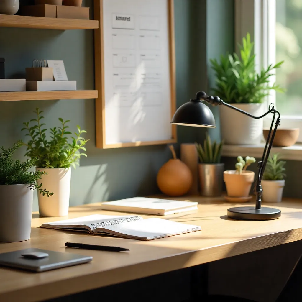 Leather desk accessories developing patina